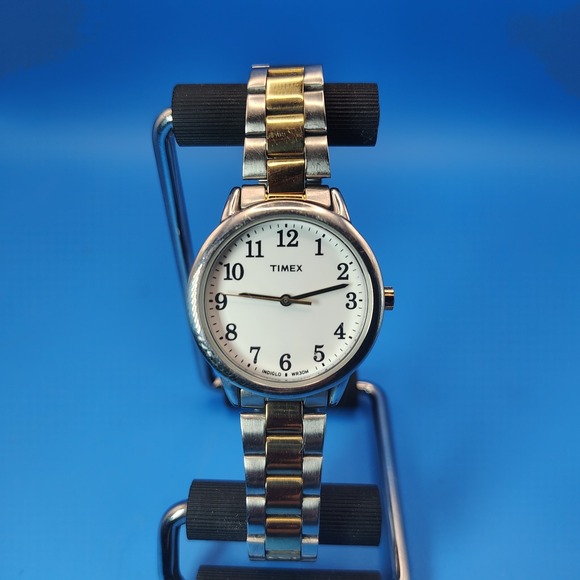 Vintage 2002 Timex Easy Reader Two Tone 25mm Women\'s‎ Quartz Watch SS Bracelet main image 9